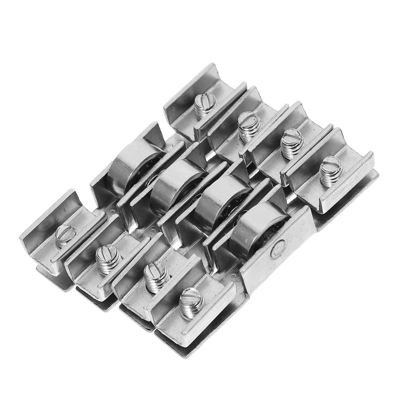 

8pcs Glass Metal Mute Bearing Durable Heavy Duty Patio Roller Gate Wheel Track Wheel Cabinet Guide Pulleys Window Door