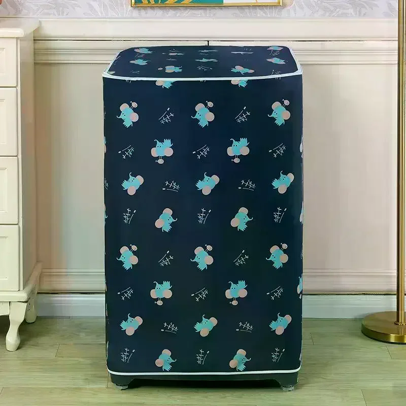 Dustproof Top Load Washer Cover Waterproof UV Resistant Cute Bear Print Protector for Home Balcony Laundry
