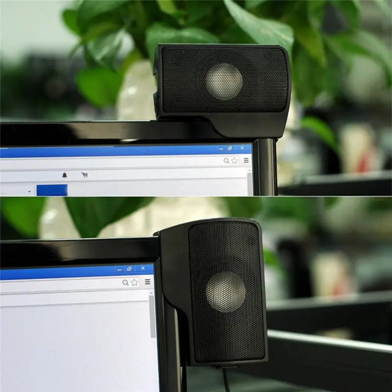 DT!~D472 HOT-Portable Clip USB Stereo Speaker Sound Bar Clipon Speakers for Notebook Laptop Phone Music Player Computer
