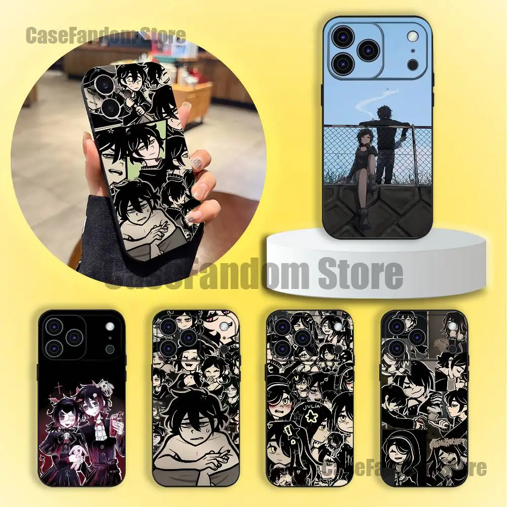 

C-Coffin of A-Andy and L-Leyley Wear-resistant Phone Case For iPhone 17,16,15,14,13,12,11,Pro,Max,Plus Black Soft Cover