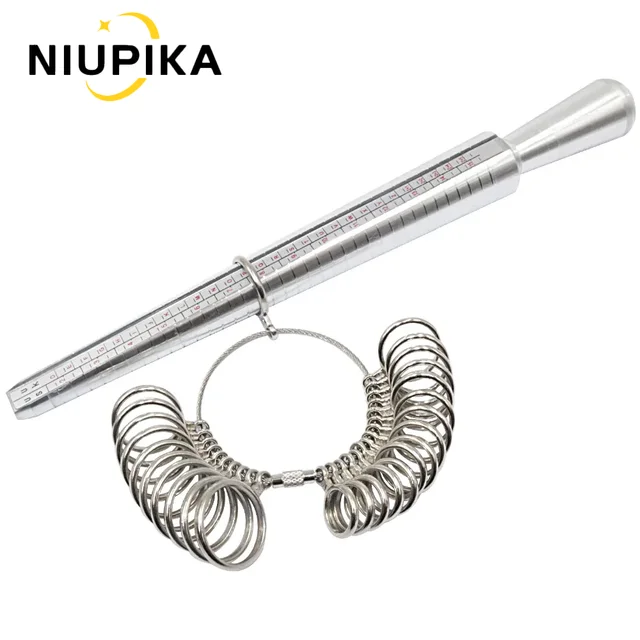 NIUPIKA HK/US/JP/UK/EU aluminiowy pręt pierścieniowy metalowy pierścień pierścień wielowymiarowa specyfikacja pomiar rozmiaru przesiewanie biżuterii narzędzie do majsterkowania