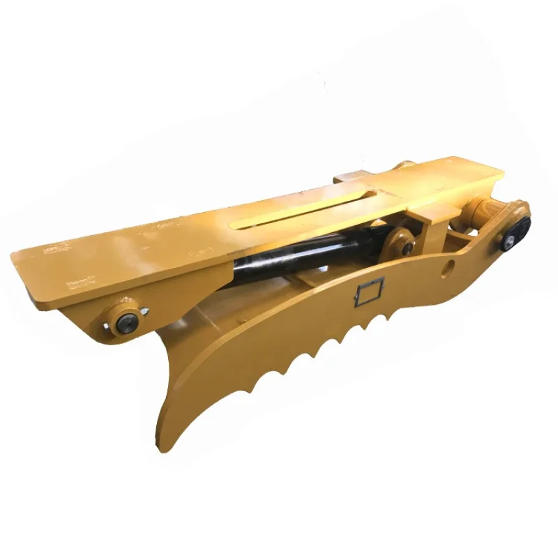 

Backhoe Attachment Hydraulic And Thumb Are Used For Rock Grapping