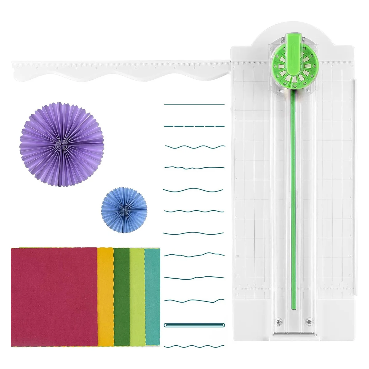 Paper Cutter Multifunctional Measuring Cutter 12 in 1 Portable Label Paper Cutter