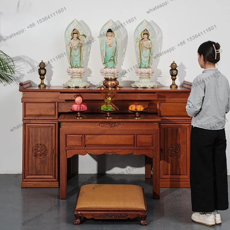 

New Chinese-style table solid wood, simple table table, Gongtai incense table, middle hall table