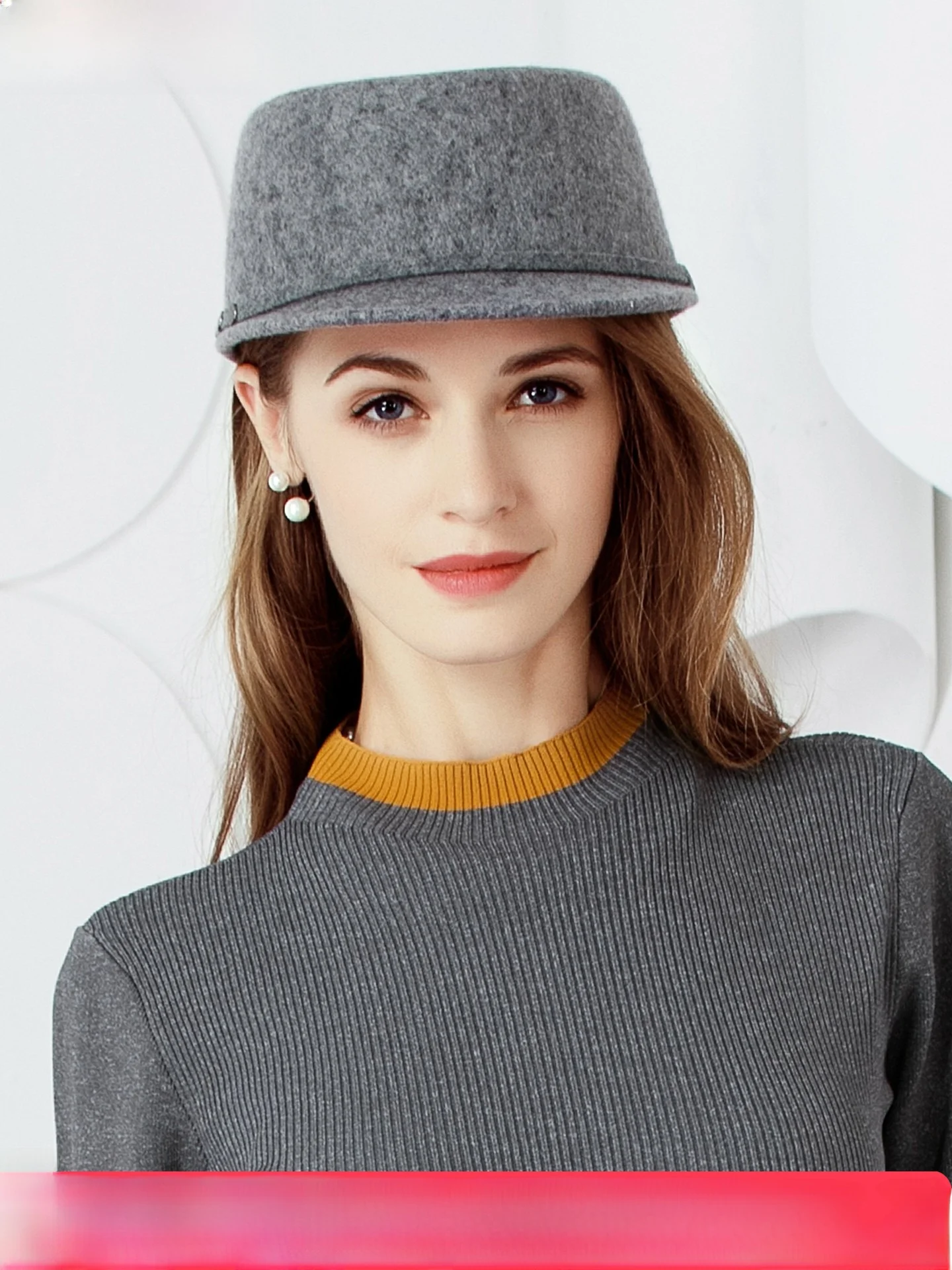 ee-autumn-winter-new-sle-woolen-baseball-cap-women's-faionable-versatile-sli-winter-ape-felt-hat-ort-brim-street
