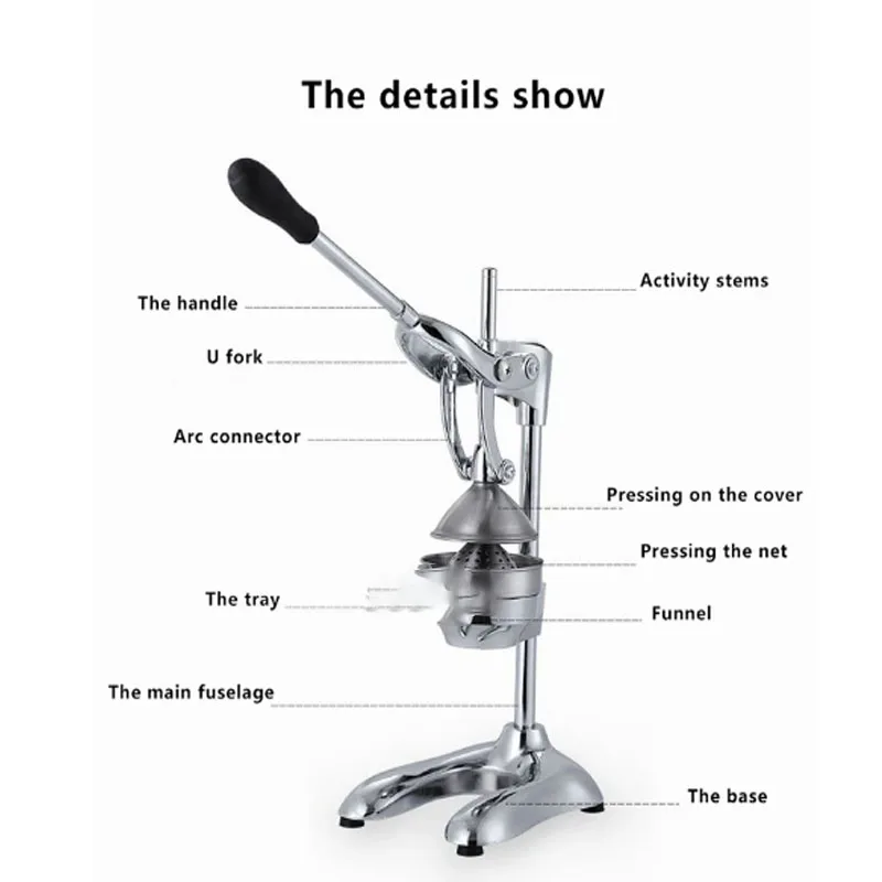 Stainless steel Manual Orange Lemon Juicer Fruit Squeezer manual juicer industrial cold press juice