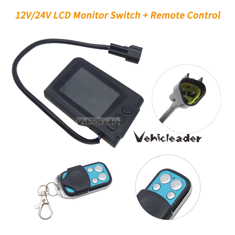 

Дизельный воздушный парковочный обогреватель 12 В 24 В, переключатель ЖК-монитора + плата дистанционного управления для 5 кВт 8 кВт, автомобильный грузовик, караван, обогреватель, аксессуары