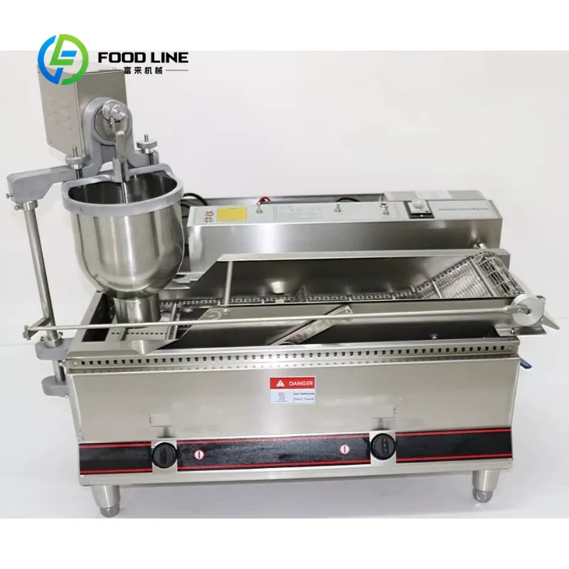 customized automatic donut fryer doughnut forming machine high output continuous frying for bakery shop snack food workspace