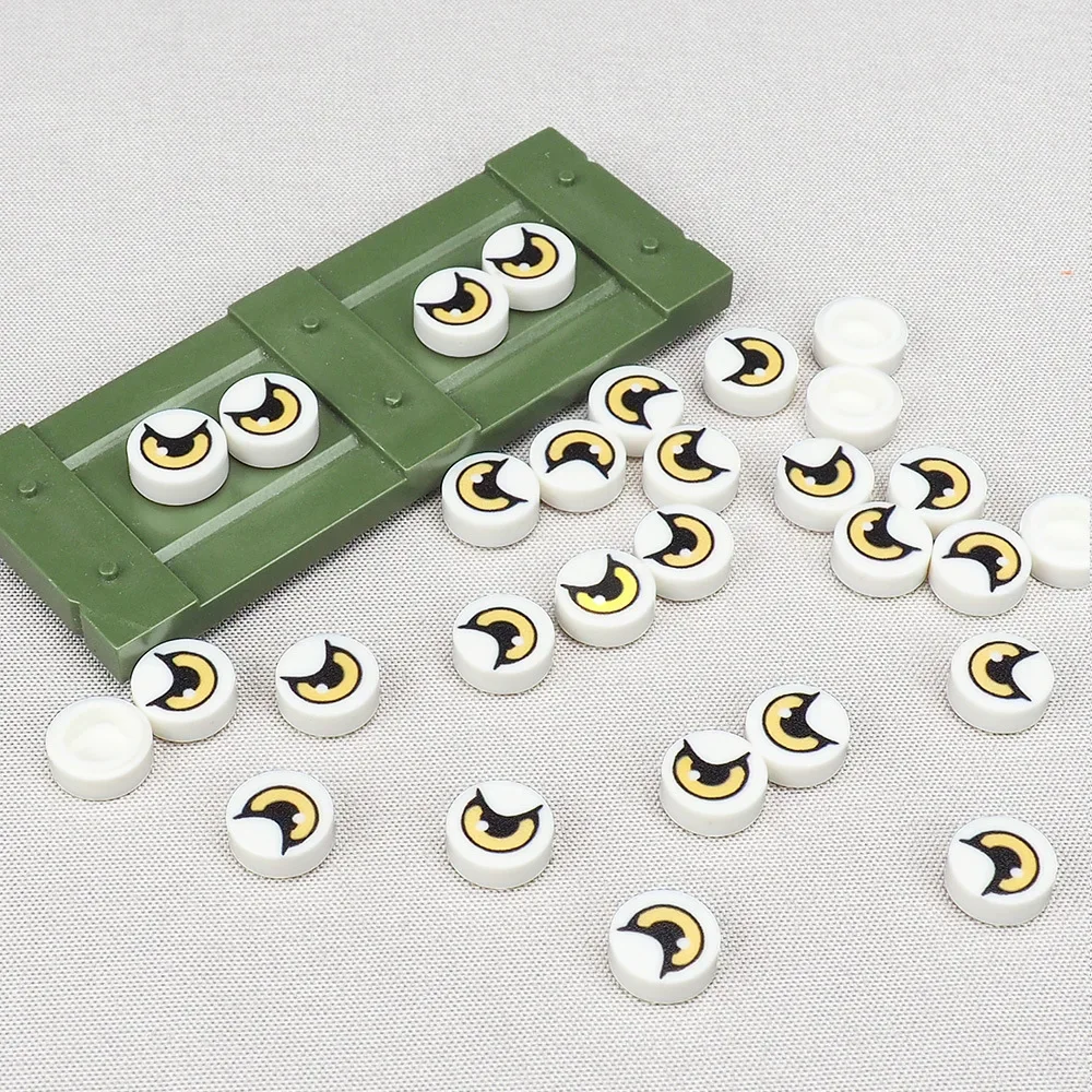 MOC 10PCS Orange Eyed Eagle Printed 98138 Pattern Building Blocks Kits Animal Dinosaur Bricks Particle Educational Toys Gifts