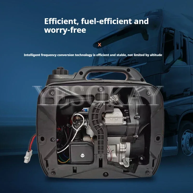 24V Silenzioso Parcheggio Condizionatore D'aria Avvio Automatico Arresto DC Camion Da Carico Piccolo Generatore di Benzina 4800RPM Strumento Industriale