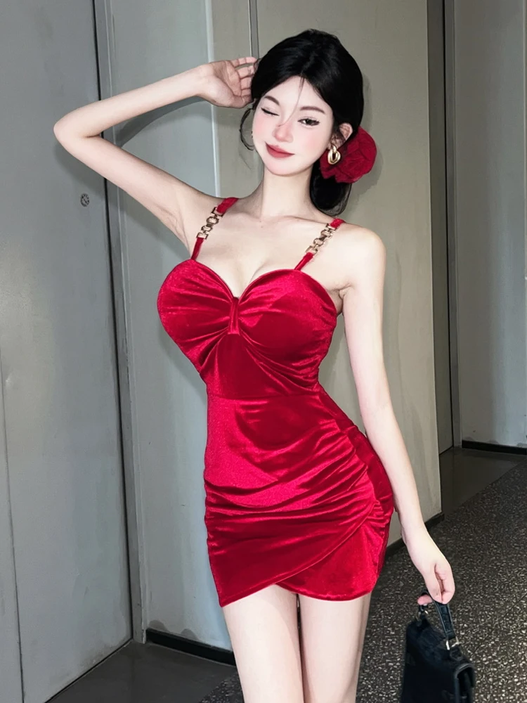 

Сексуальная бархатная юбка ter Dr Bodycon ort, винтажная женская юбка Pure Desire Sle с французской талией No Sve Faion Dr