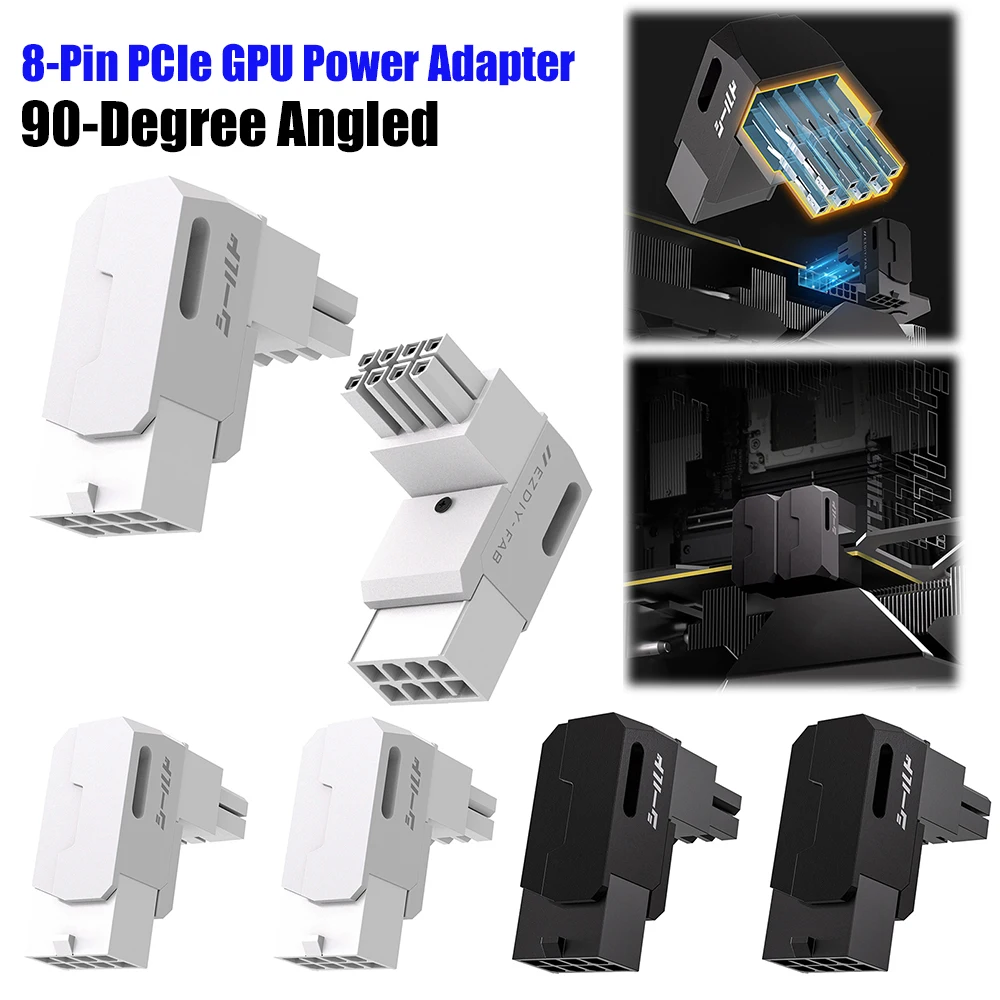 

RVS/STD прямоугольный локтевой адаптер 8-контактный разъем PCIe GPU, разъем гидроусилителя рулевого управления, интерфейсы мощности, рулевая головка для графических ПК