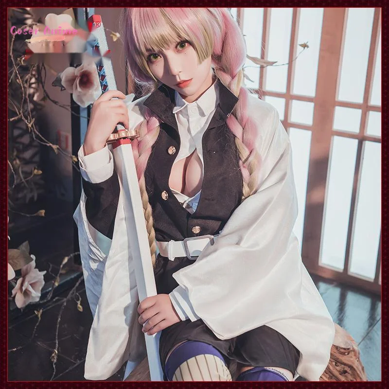 【Coser】Jogo kimetsu no yaiba Kanroji Mitsuri Cosplay Uniforme HalloweenCarnivalParty Natal Jogar Roupas de papel