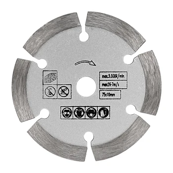 ใบมีดตัด 3 นิ้ว 75 มม.ใบมีดล้อเจียรเครื่องบดมุมใบเลื่อยสําหรับตัดกระเบื้องเซรามิคคอนกรีตหินอ่อน