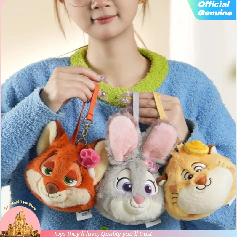 

Disney Zootopia Judy Nick Leopard Officer Wallet Earphone Portable Mini Key Bag Cute Cartoon Plush Coin Purse Pendant Decoration