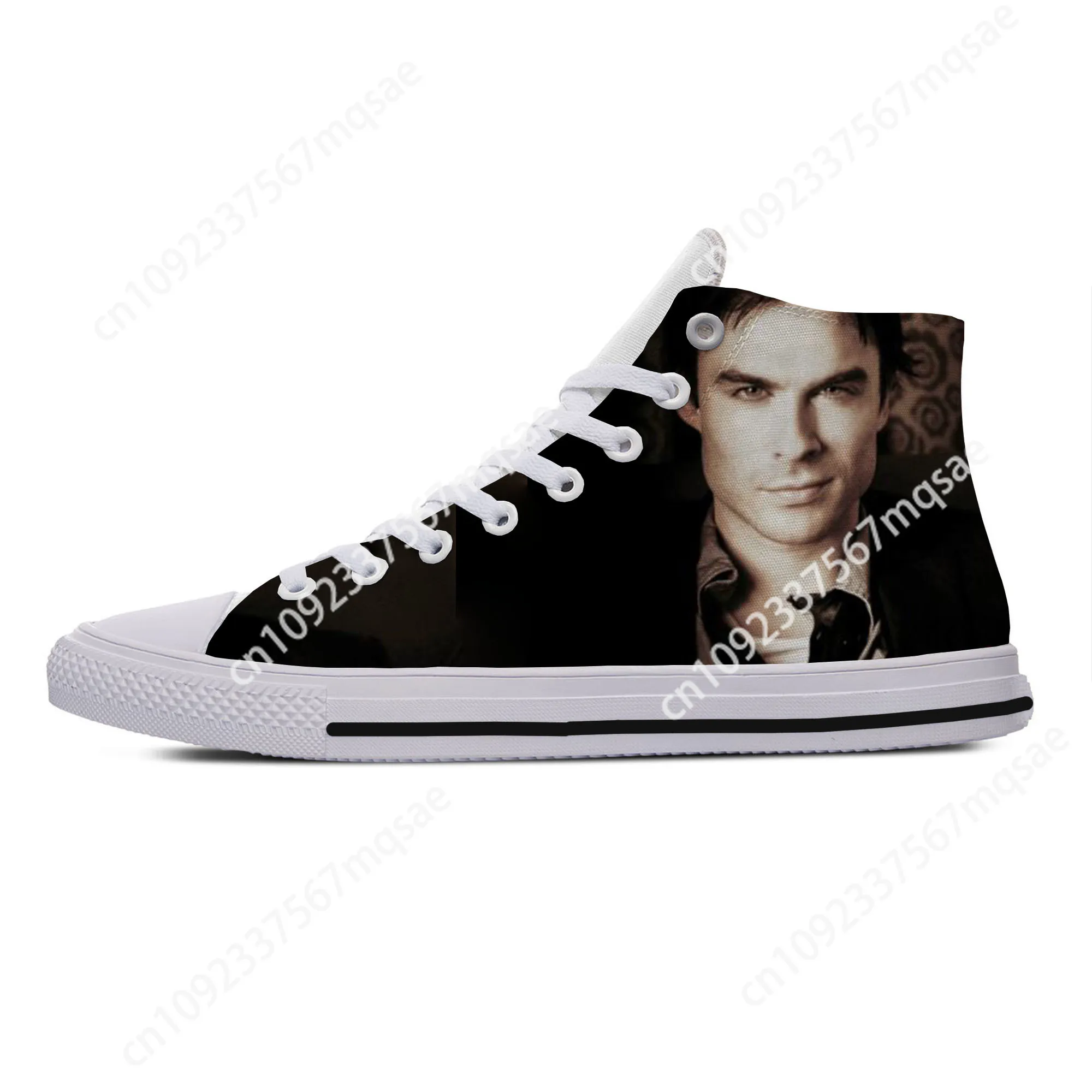 

Hot Cool Fashion Summer High Quality Sneakers Casual Shoes Men Women The Vampire Diaries Damon Ian High Help Classic Shoes