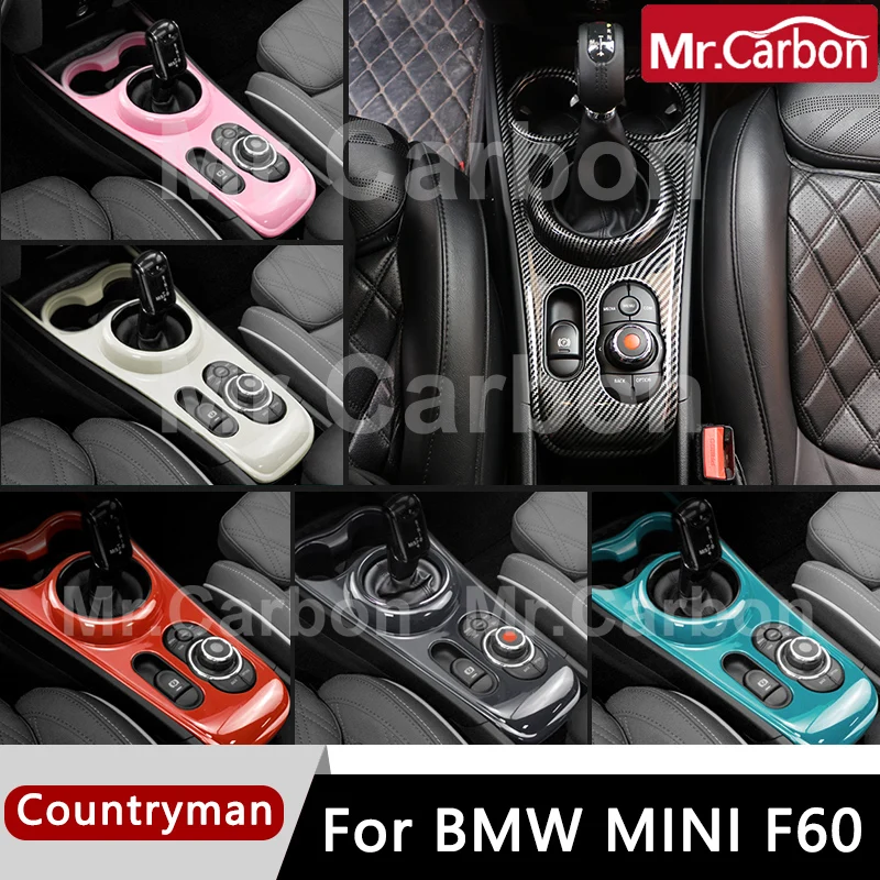 Car Central Control Shift Lever Panel Decorative Cover For  M F 60 Country Interior Modification Accessories Stickers