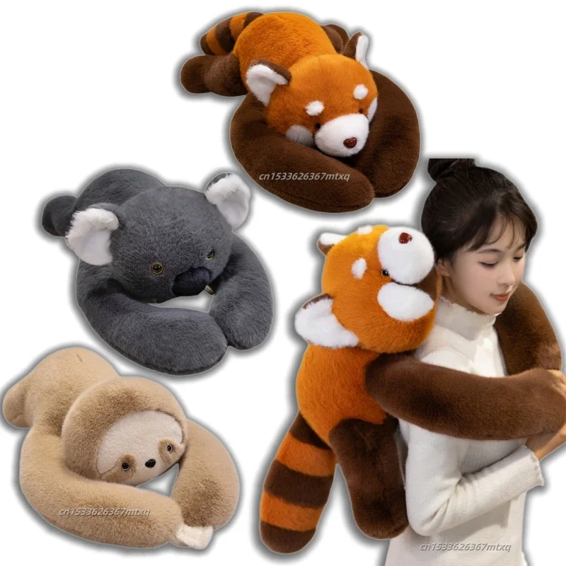 

Kawaii Long Arm Red Panda Plush Toy Adorable Hugging Stuffed Animal with Extra Long Arms Fluffy Soft Plushies Home Decor