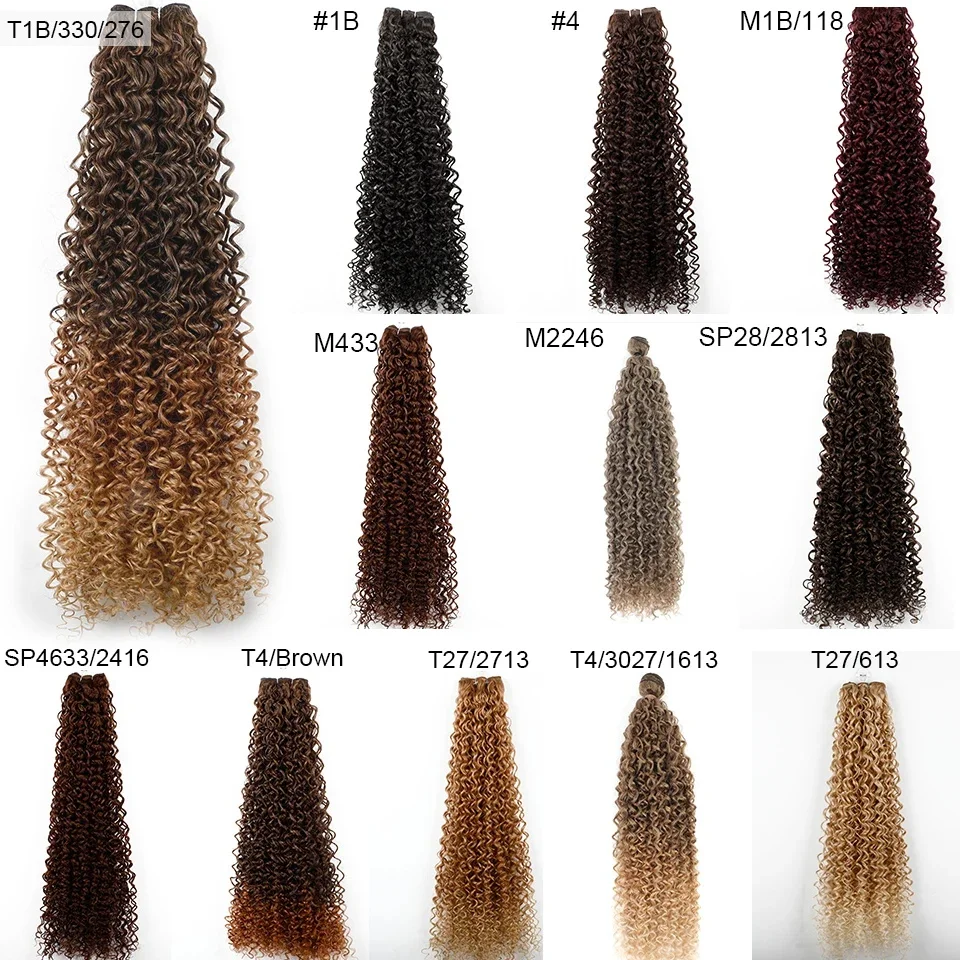 Mechones de pelo sintético rizado Gladys de 26 pulgadas 27-613 T1B-330-276 trama de pelo ondulado marrón ombré 120 g/unidad extensiones de cabello rizado