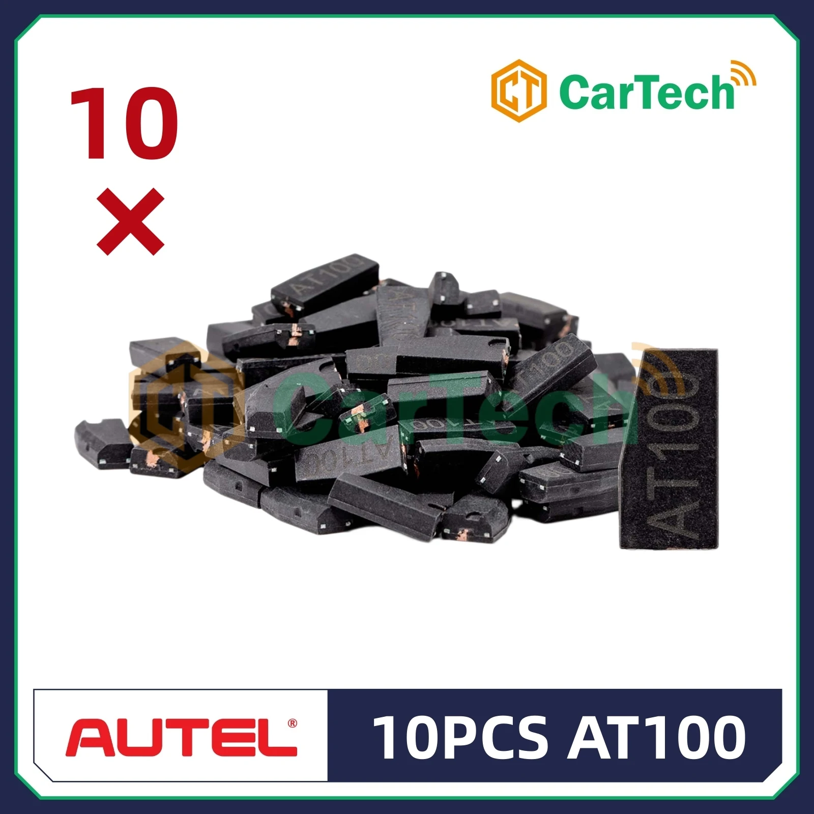

10 шт. Оригинальная новейшая версия универсального транспондерного чипа Autel AT100, совместимого с KM100, IM508, IM608