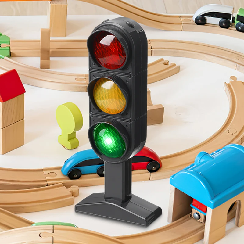 Gadpiparty Toys Traffic Light Signs Toy Traffic Light Lamp Base Simulation Road Light Safety Traffic Lamp Crosswalk for Kids