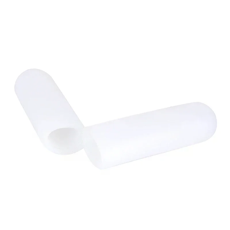 1Pair Soft Silicone Toe Tube Finger Protector Sleeve, Relief for Cracked Skin Corn Blisters Callus Foot Care Tool