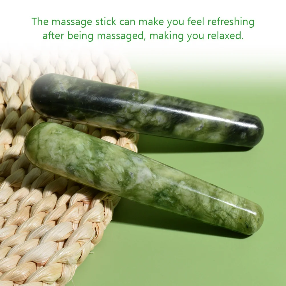 

Jade Massage Stick Polished Acupoint Massager Portable Relax Tool Face Gua Sha Pressure Massage Tool