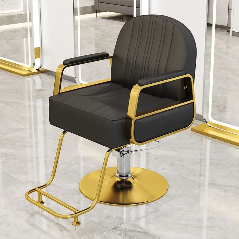 Poltrone da barbiere estetiche di lusso Poltrona da parrucchiere professionale girevole in altezza regolabile per pedicure Vanity Barberia Salon Furniture