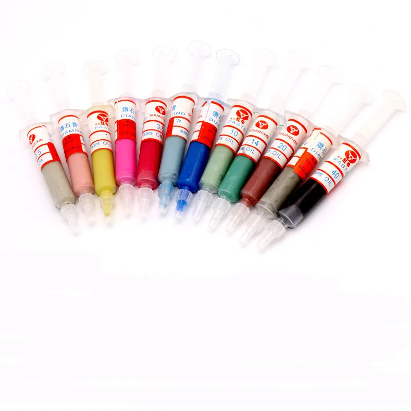 Diamant-Schleifpaste, 5 Stück/Satz Diamant-Schleifpolierpaste Läpppaste Körnung W0.5-W40 320~10000 für Jade(W28#400 Diamant-Schleifpaste, 5 Stück/Satz Diamant-Schleifpolierpaste Läpppaste Körnung W0.5-W40 320~10000 für Jade(W28#400