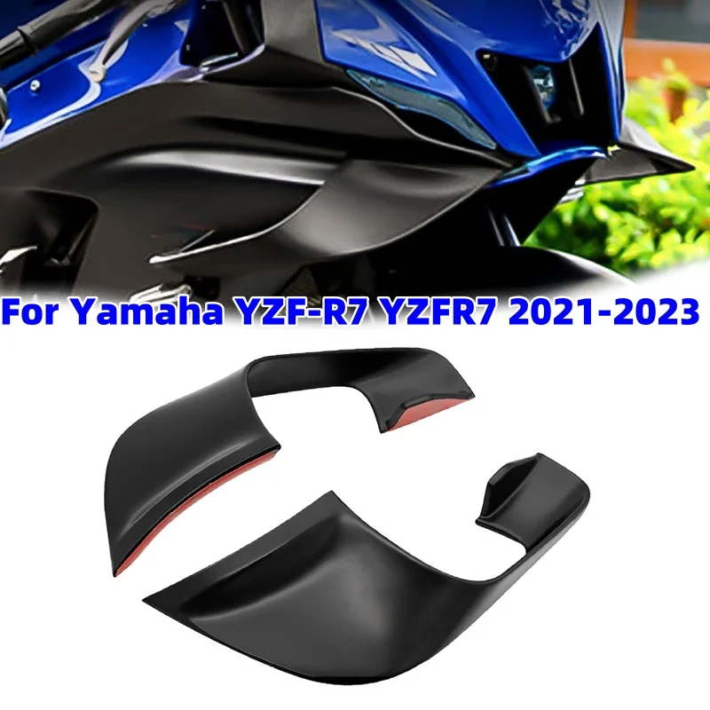 

Матовый черный мотоциклетный фиксированный крыло, боковое крыло для Yamaha YZF-R7 YZFR7 2021-2023
