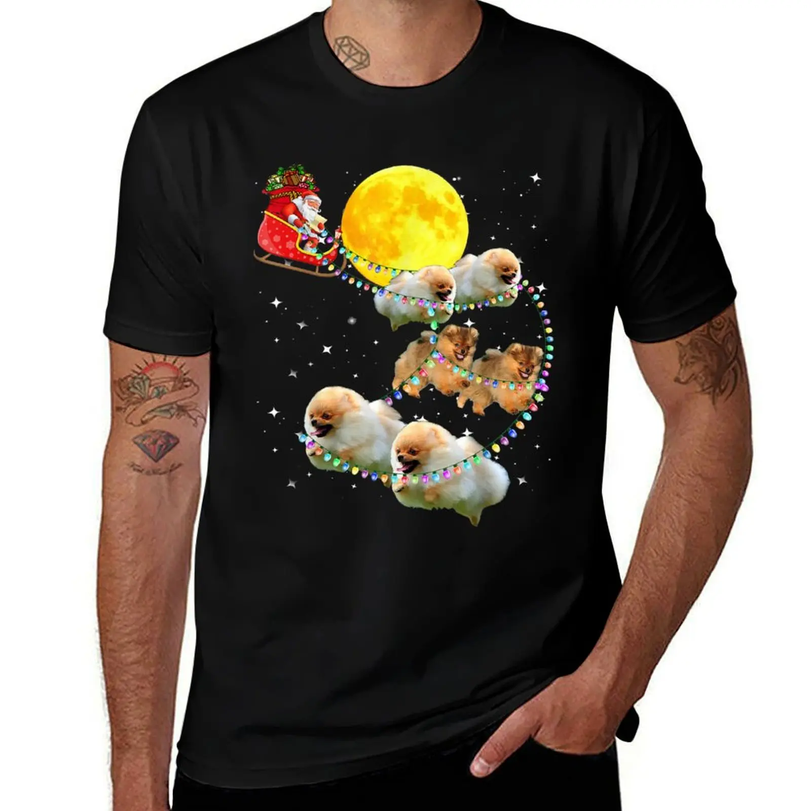 Funny Pomeranian Christmas Reindeer Christmas T-Shirt t shirt custom print T-Shirt
