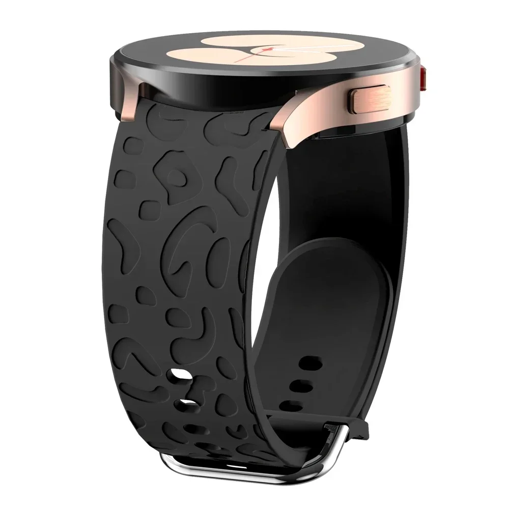 No Gaps Sports Silicone Leopard Print Strap For Samsung Galaxy Watch 6 5 Pro 45mm 4 Classic 47mm/46mm 40 44mm Bracelet Watchband