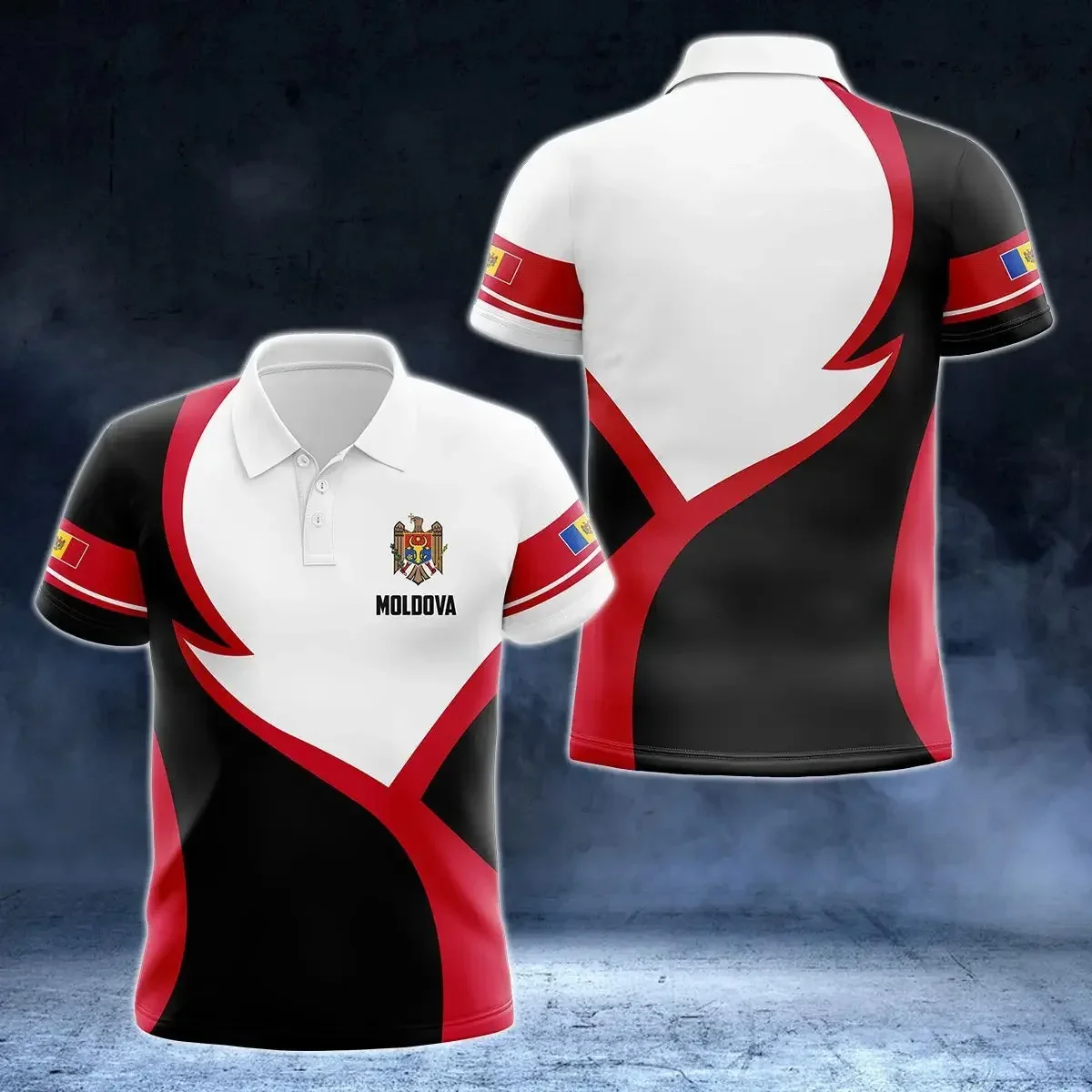 New Moldova National Flag Graphic Polo Shirt Moldova National Emblem Men\'s Tops  National Day Gifts High Quality Clothing