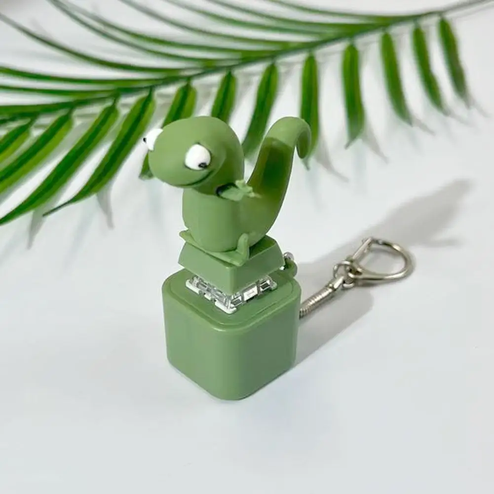 Fun Animal Sound Button Toy Snake Frog Croaking Fidget Toy Keychain With Colorful Lights Stress Reliever Anxiety Sensory