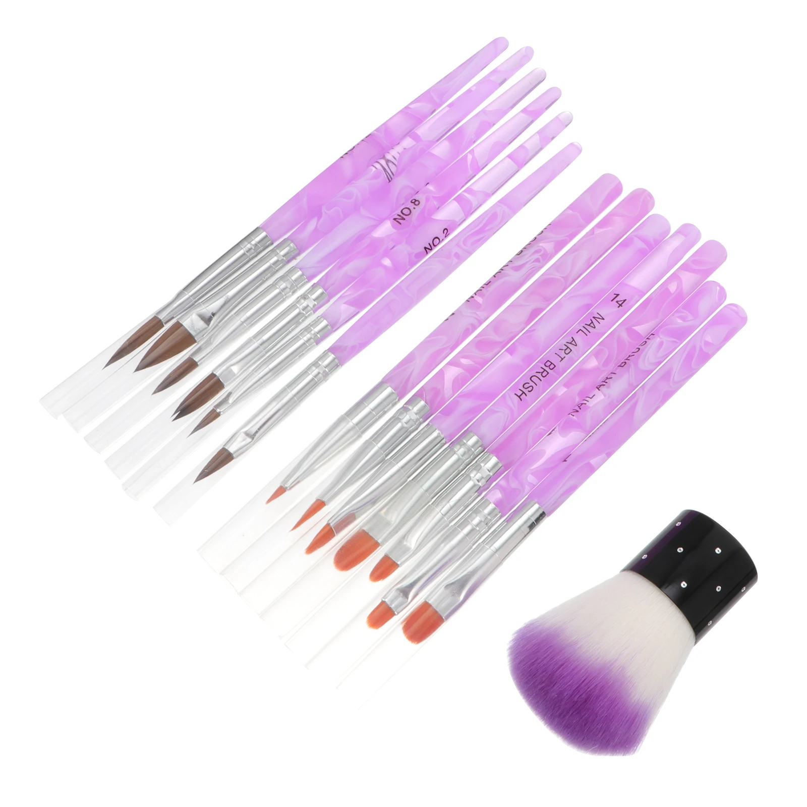 

1 Set Professional Nail Art Brush Kit Uv Gel Pens For Manicure Salon Nail Painting Tools Compact Lightweight Different Functions