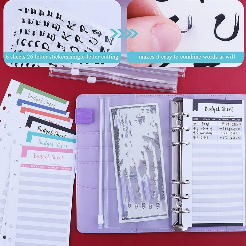 Обложка для бумаги A6 с 8 шт. карманами для бумаг A6 хорошо подходит для хранения наличных купонов, паспортов, билетов, заметок, открыток