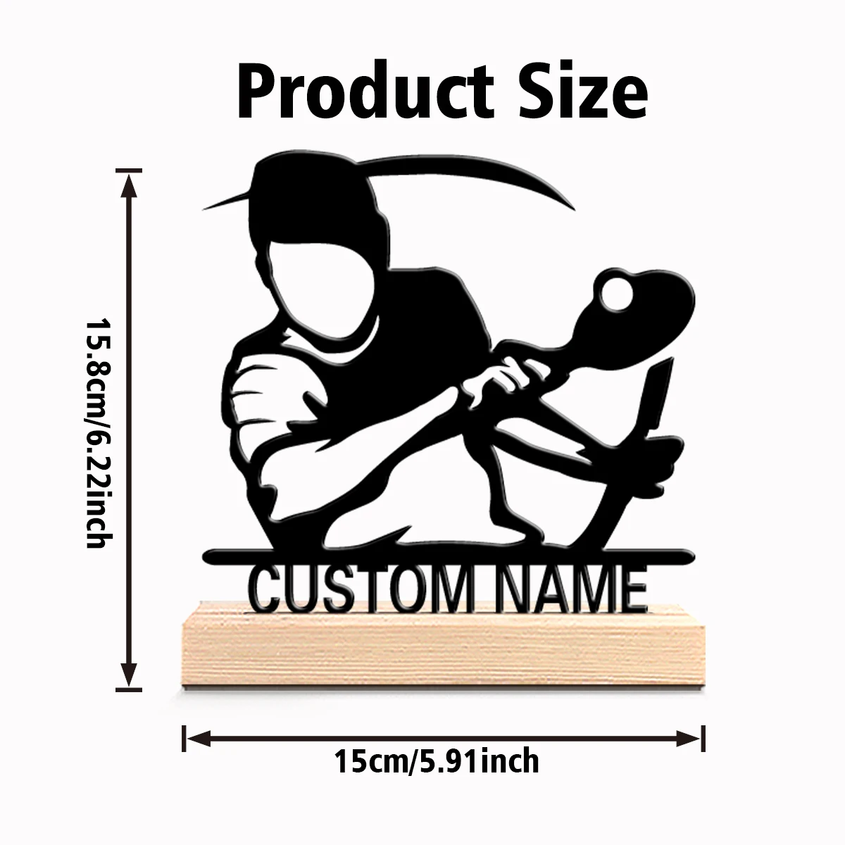 1pc Fashion Personalized Custom Table Tennis Metal Statues Metal Art with Tabletop Decoration A Gift for Table Tennis Enthusiast