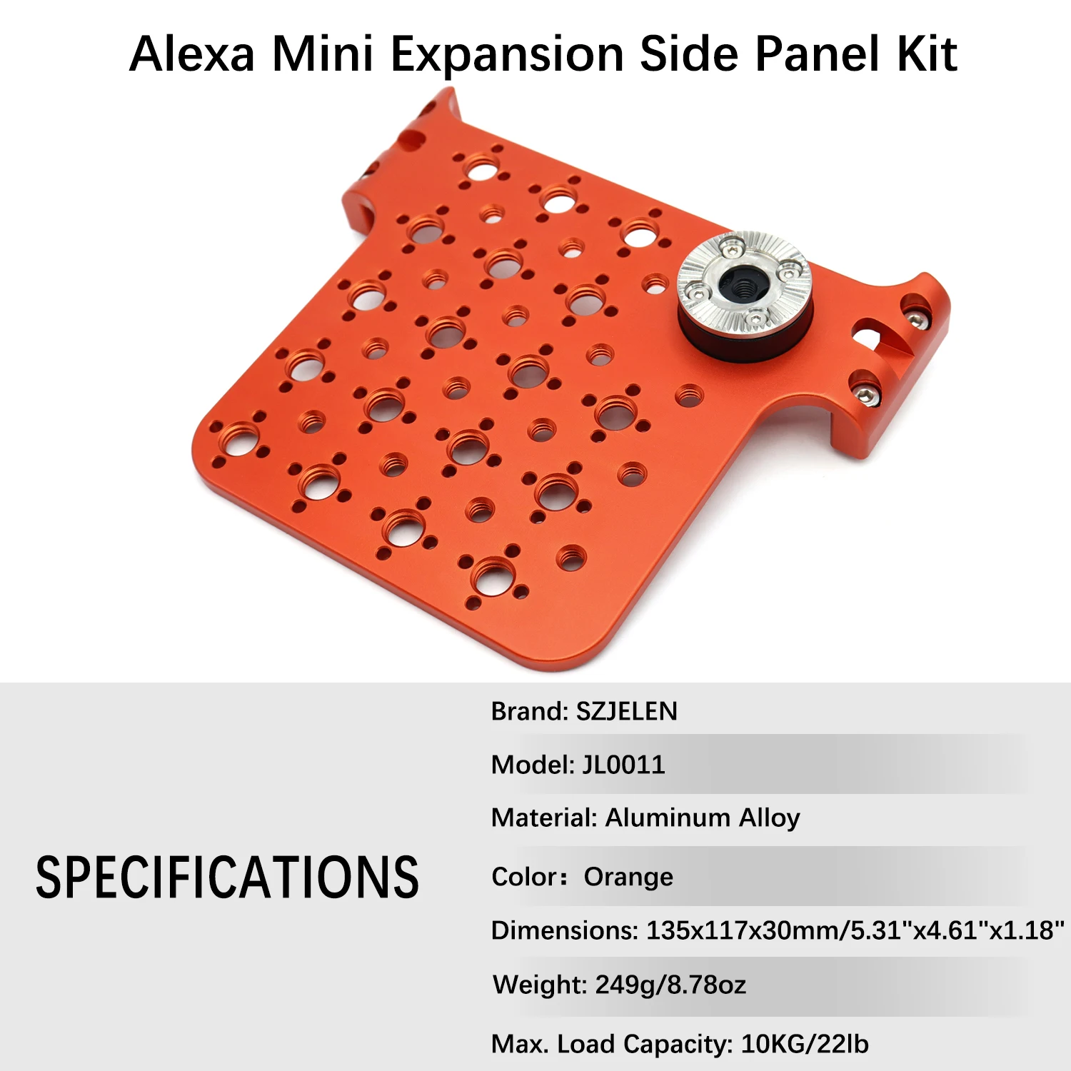 ARRI ALEXA MINI / LF Camera Side Expansion Plate with M3 Screws Red/Orange/Black/Purple