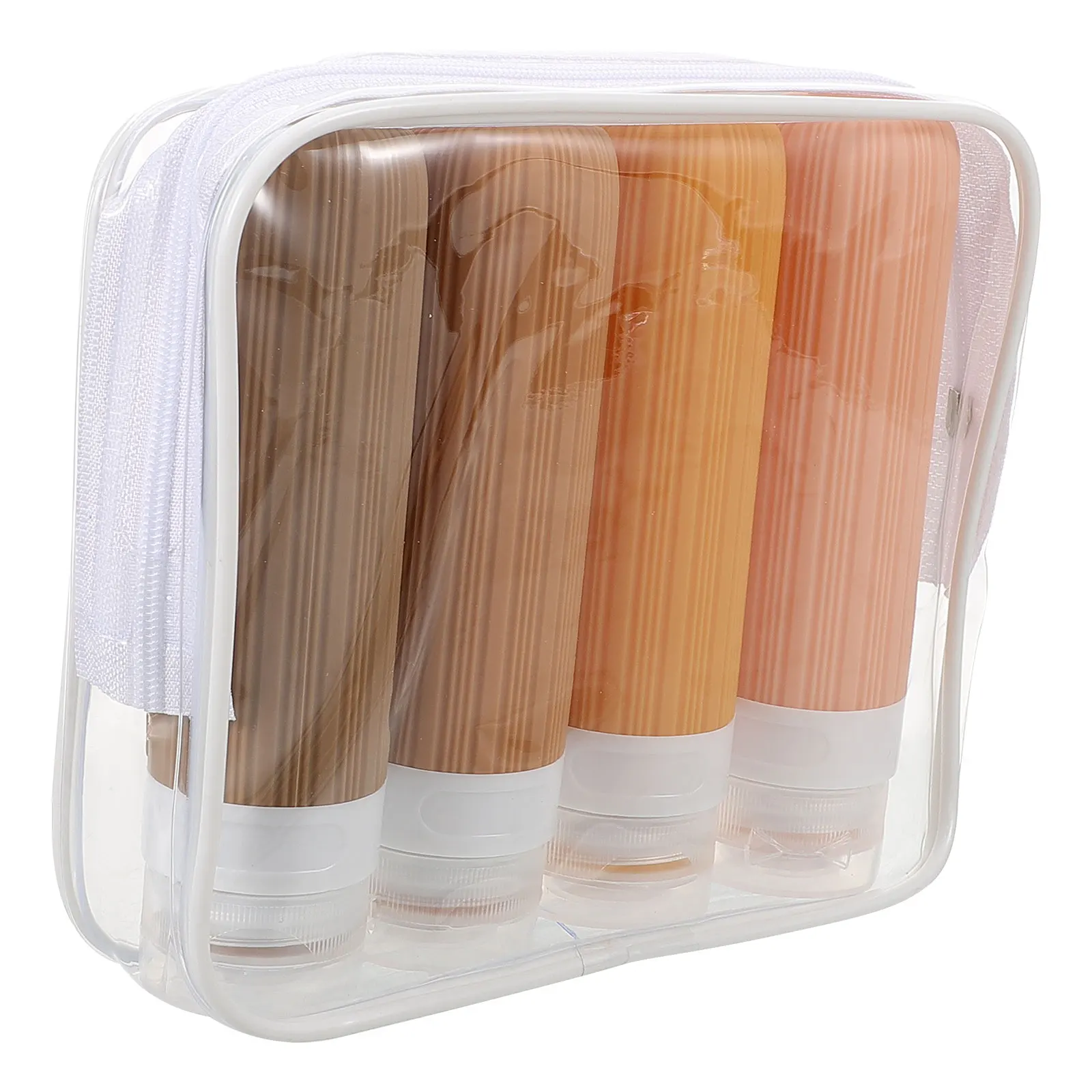 

4Pcs Travel Squeezable Tubes Leak-Proof Refillable Bottles for Shampoo Lotion Toiletries Business Trips Travel Squeezable Tube