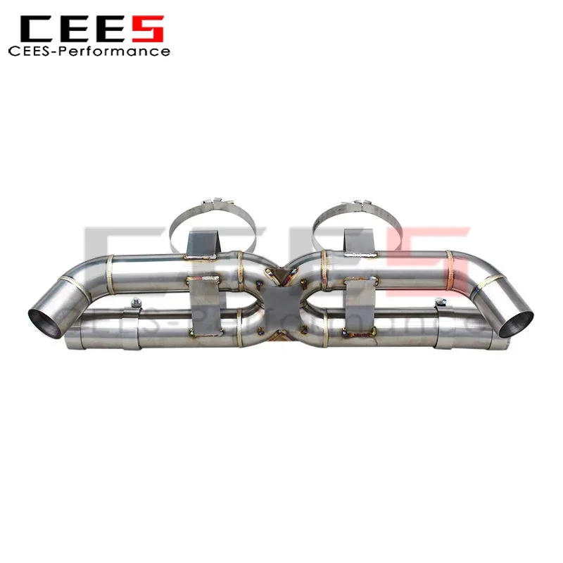CEES Direct Exhaust Pipes for Porsche 911 992/992.1/992.2 Turbo S 3.0T 2019+ Stainless Steel Catback Exhaust Muffler