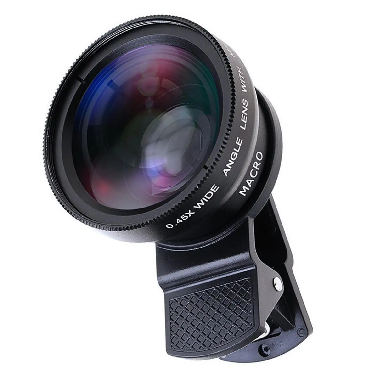 2 in 1 Phone Lens 0.45x Wide Angle Professional Black Macro Camera Lens 49mm UV Portable Small Cell Phone Accessories for