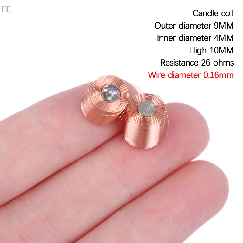 Bobina de Levitación Magnética de Cobre Puro 9*10MM, Bobina Cilíndrica de Cobre, Accesorios Electromagnéticos