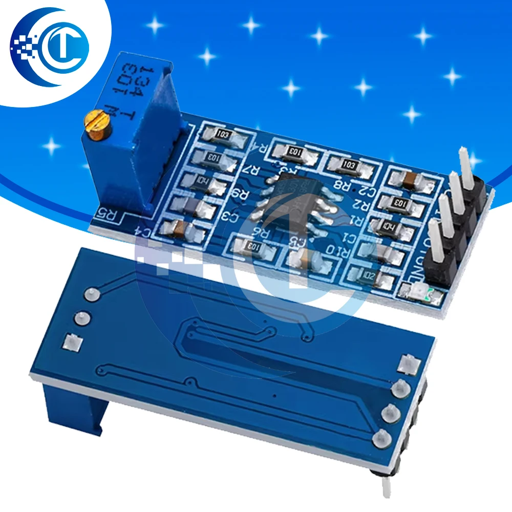 1PCS/5PCS   LM358 100 Times Gain Signal Amplification Amplifier Operational Amplifier Module 5V-12V