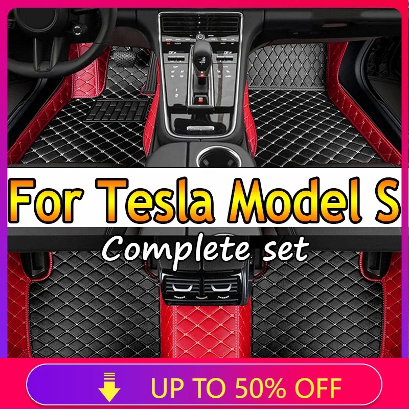 

For Tesla Model S 2015 2014 Car Floor Mats Carpets Waterproof Leather Custom Auto Styling Car Accessories Interior Covers Rugs