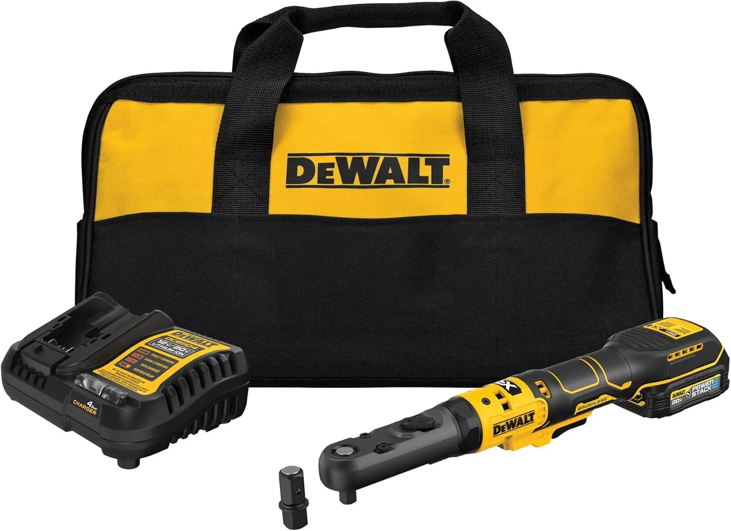 

DEWALT 20V MAX XR Cordless Ratchet Set, 3/8" and 1/2" Sealed Head Ratchet, Battery and Charger Included (DCF510GE1)