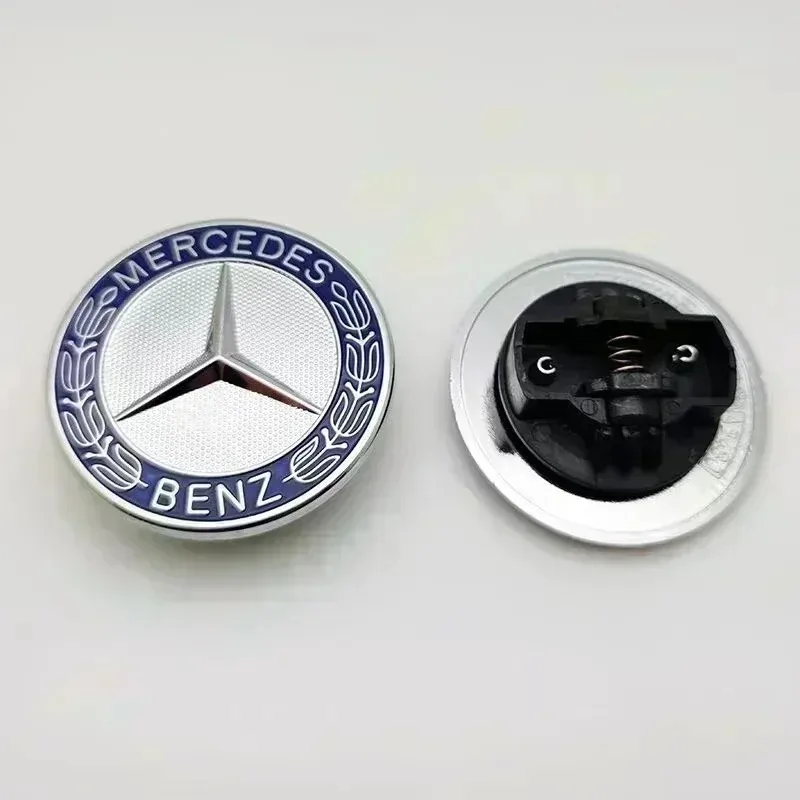 1pcs 57mm Star Flat Hood Bonnet Logo Emblem Badge For Mercedes Benz W204 W124 W201 W202 W212 W220 W205 automobile Accessorie view 5