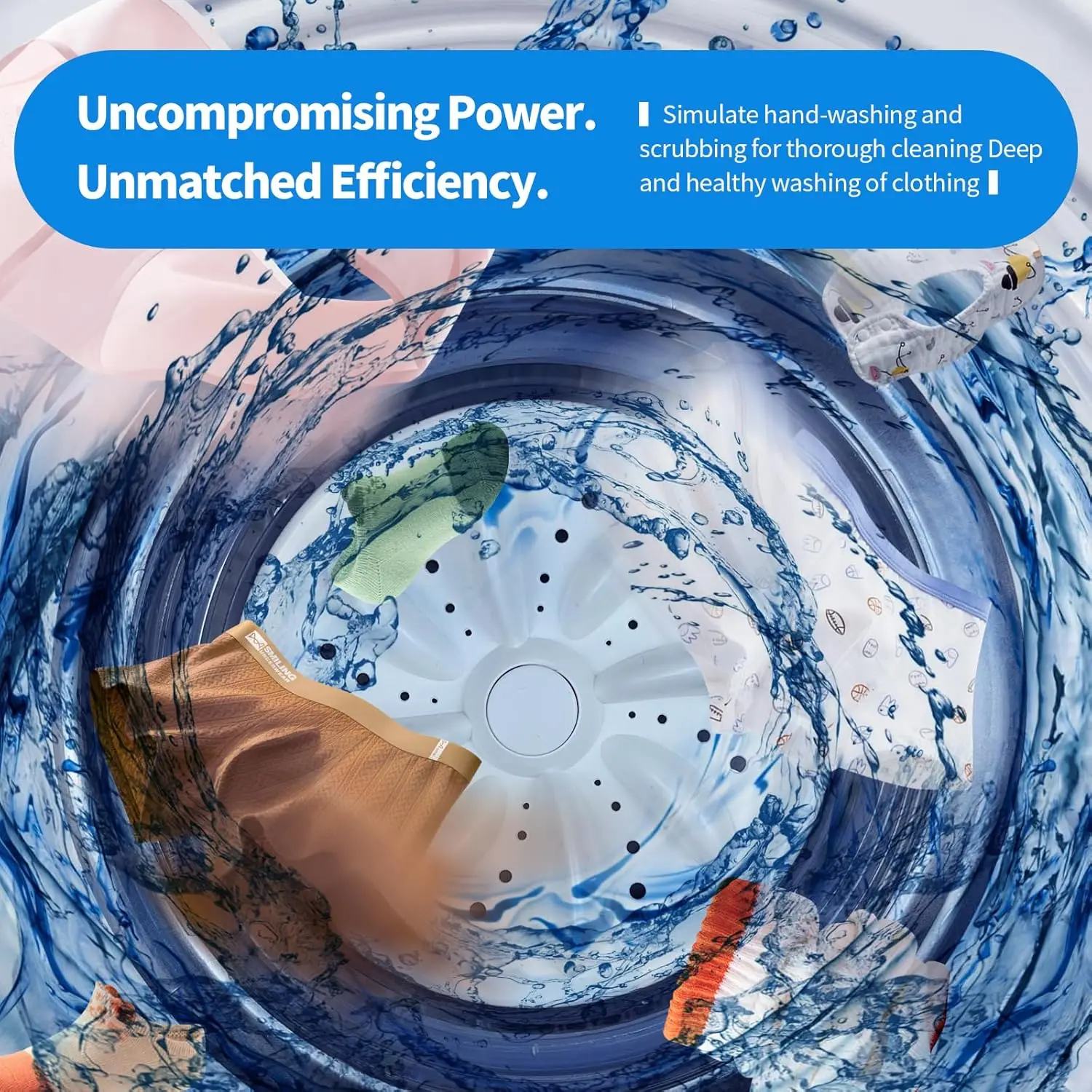 Portable Mini Washing Machine, Compact Spin-Dry & UV, Type-C, 4000mAh Battery, Purple