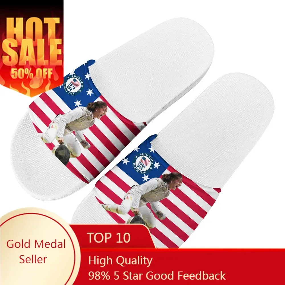 

Jacqueline Dubrovich Foil World Champion Slippers Home Water Shoes Men Women Teenagers Sandals Custom Summer Slipper