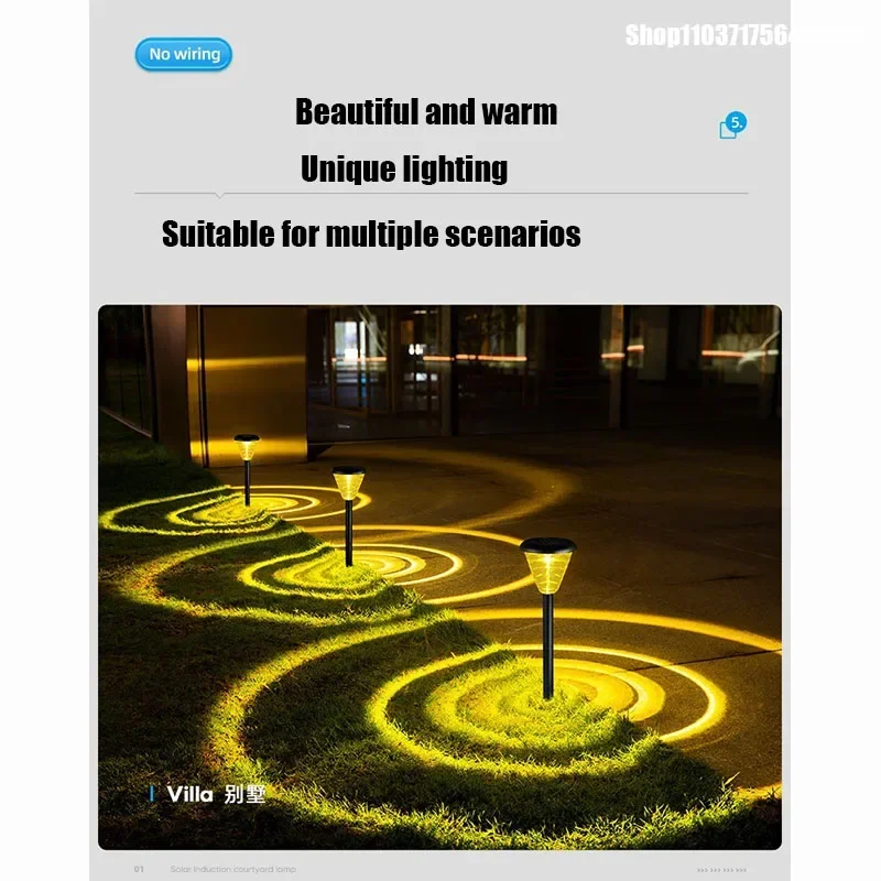 

New solar ground plug-in lights Outdoor garden decoration garden landscape atmosphere LED waterproof lawn lights