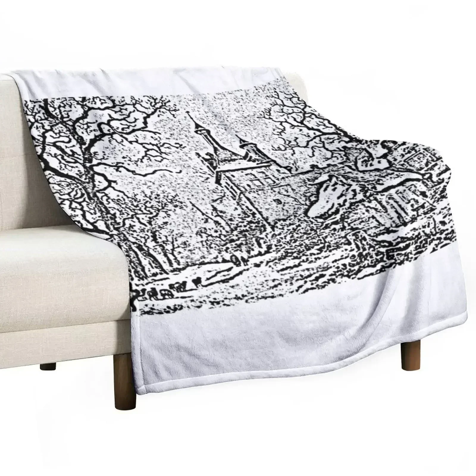 jethro tull christmas black white Throw Blanket heavy to sleep sofa bed Furry for winter Blankets